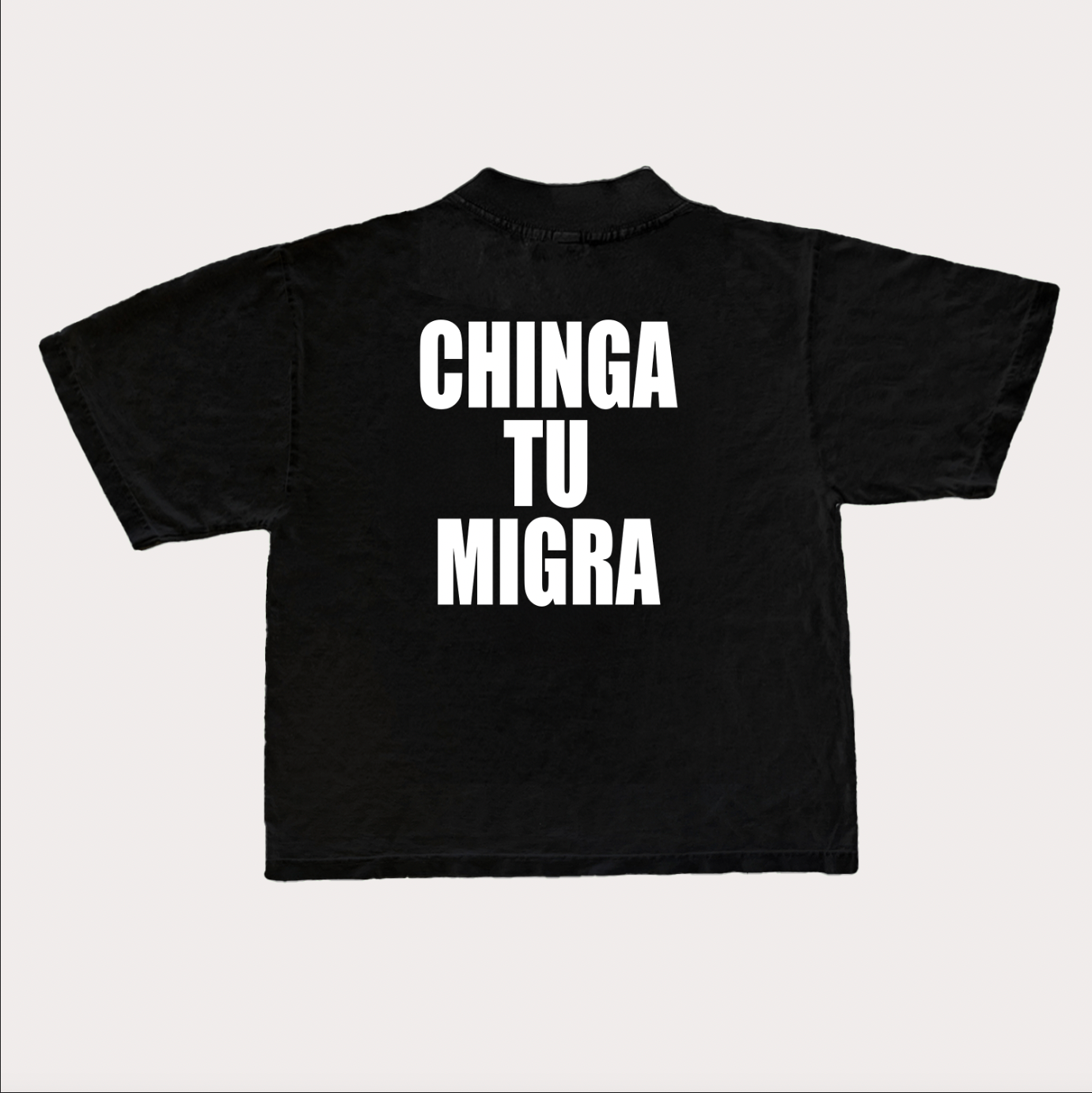CHINGA TU MIGRA TEE - BLACK