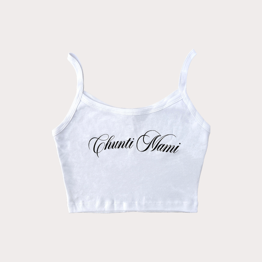 Chunti Mami Crop Tank 'Blanca"